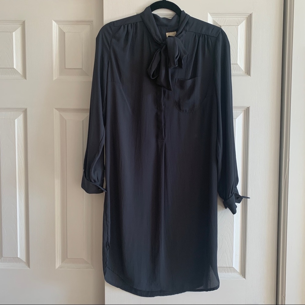 Dark blue blouse dress